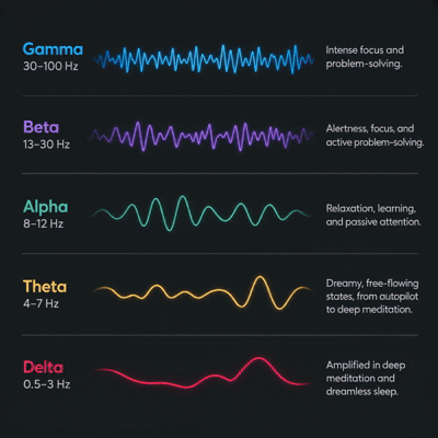 The five brainwave states, and the one behind deep sleep