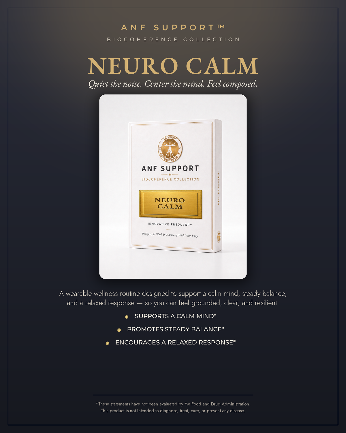 Neuro Calm — quiet the noise, center the mind, feel composed