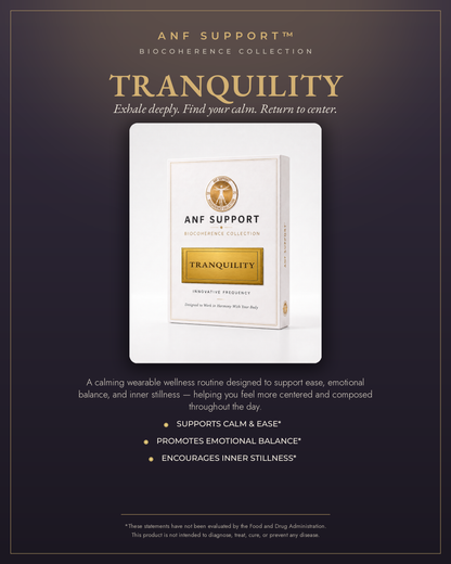 Tranquility — exhale deeply, find your calm, return to center